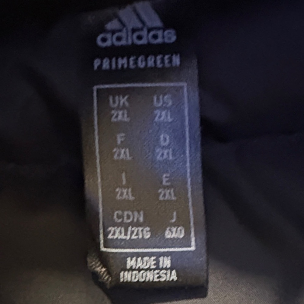 Adidas Men's Black and White Puffer Jacket - Picture 2 of 4